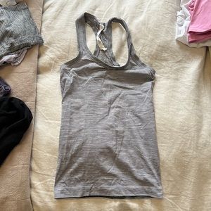 Lululemon black and white striped tank 2